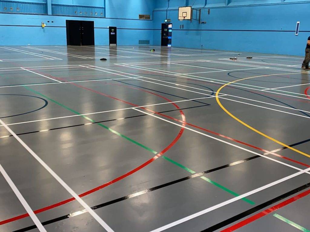 Applying Lines After The Modified Epoxy Coating