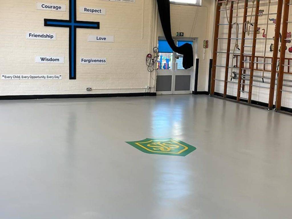 Logo on floor